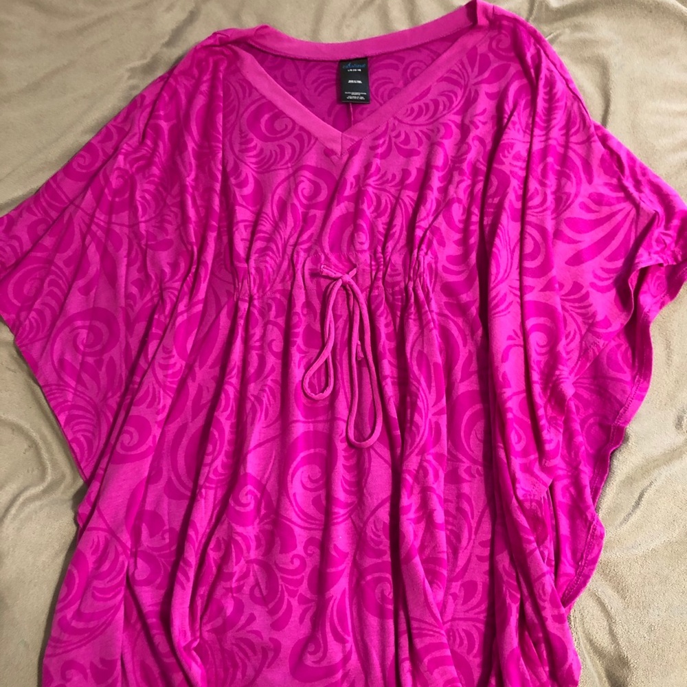 catalina pink swim coverup
